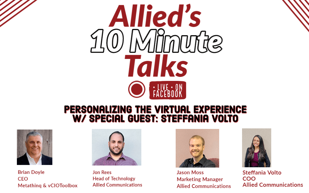 Allied’s 10 Minute Talks – Personalizing Virtual Events